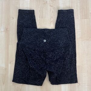 lululemon athletica Black Patterned Leggings size 4